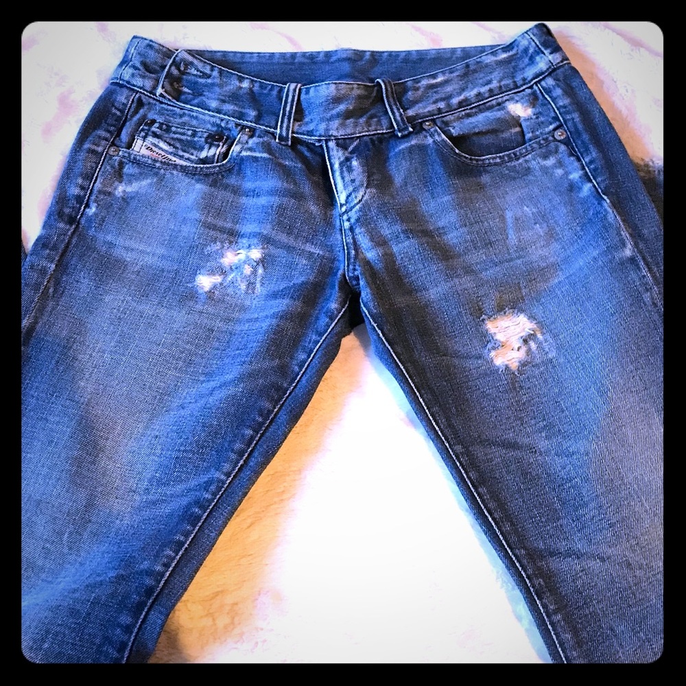Rare vintage Diesel stone wash ripped jeans EUC